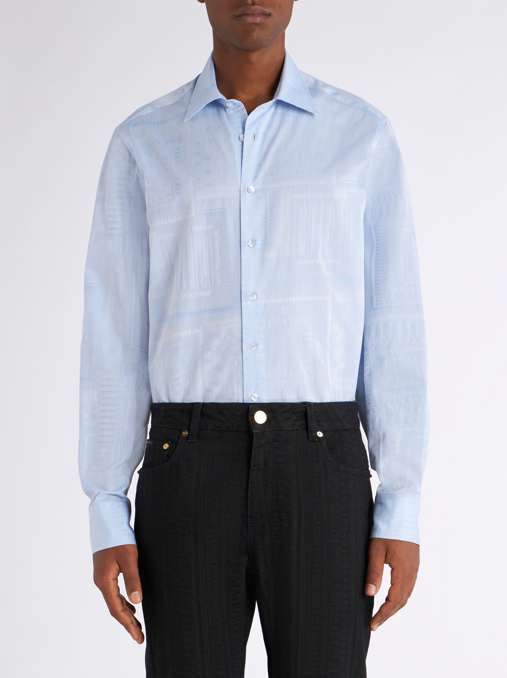 COTTON JACQUARD SHIRT - 2