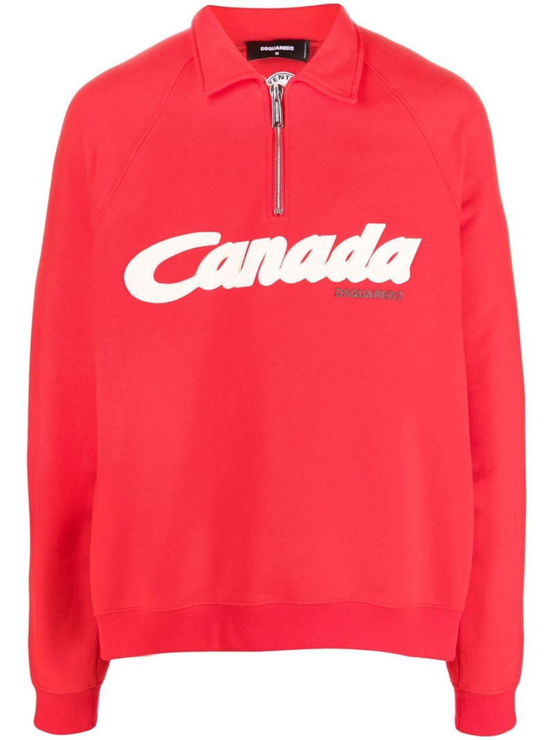 logo-print cotton sweatshirt 1