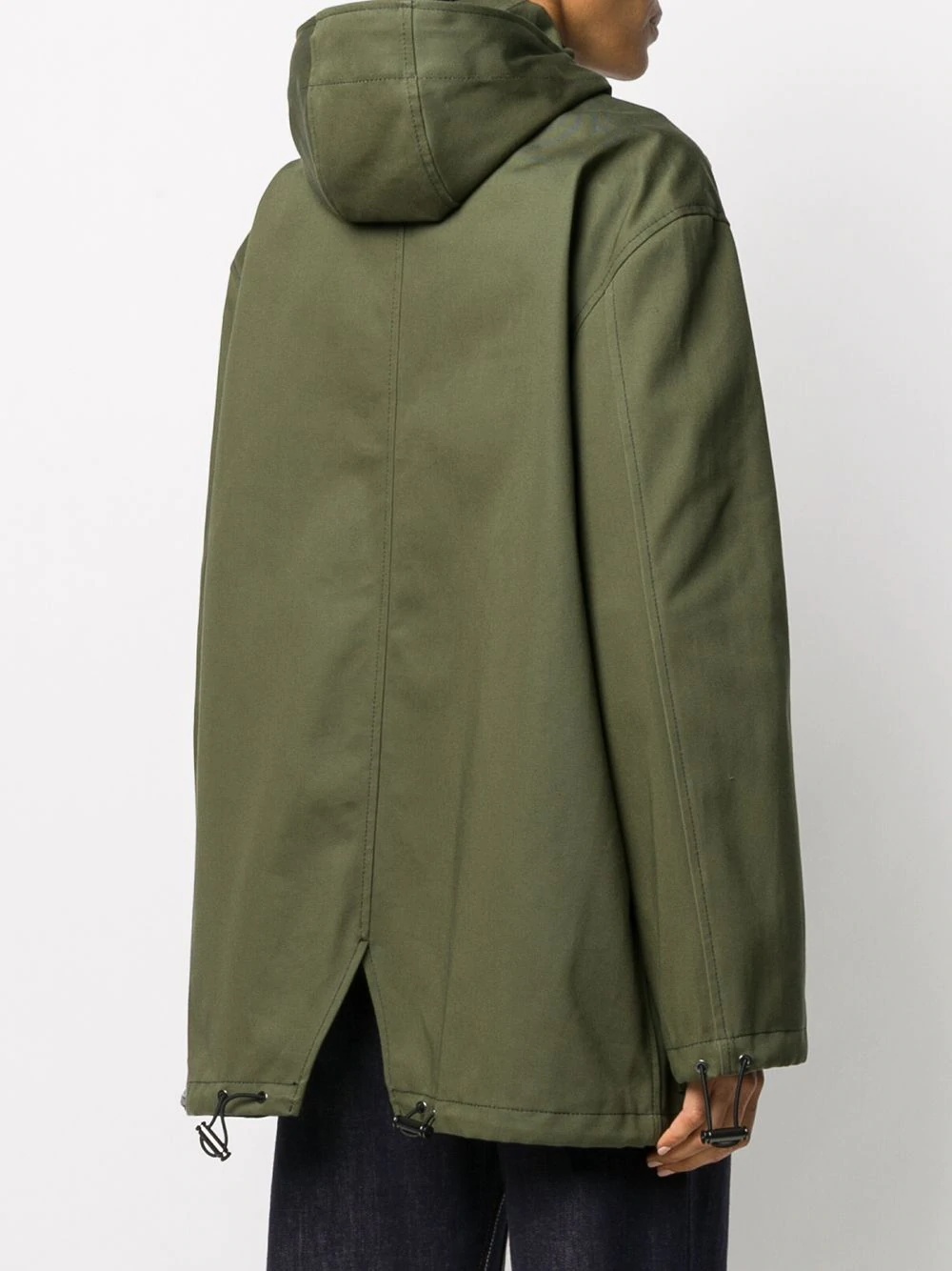 hooded zip-up parka coat - 4