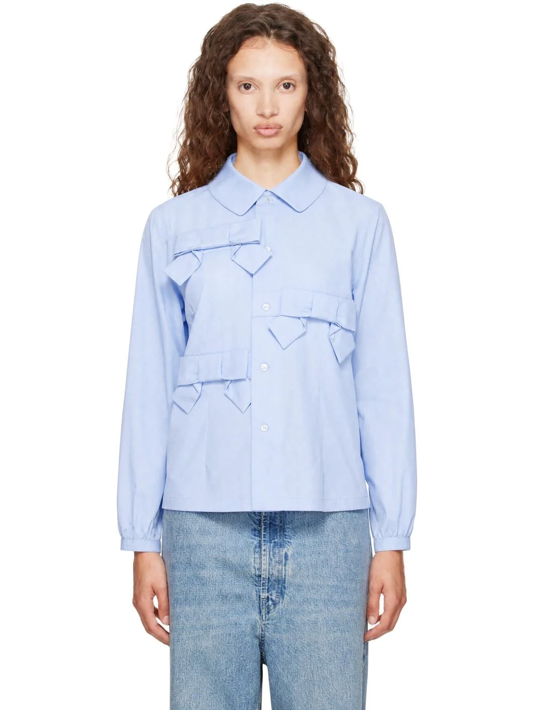 Blue Cotton Broad Shirt - 1