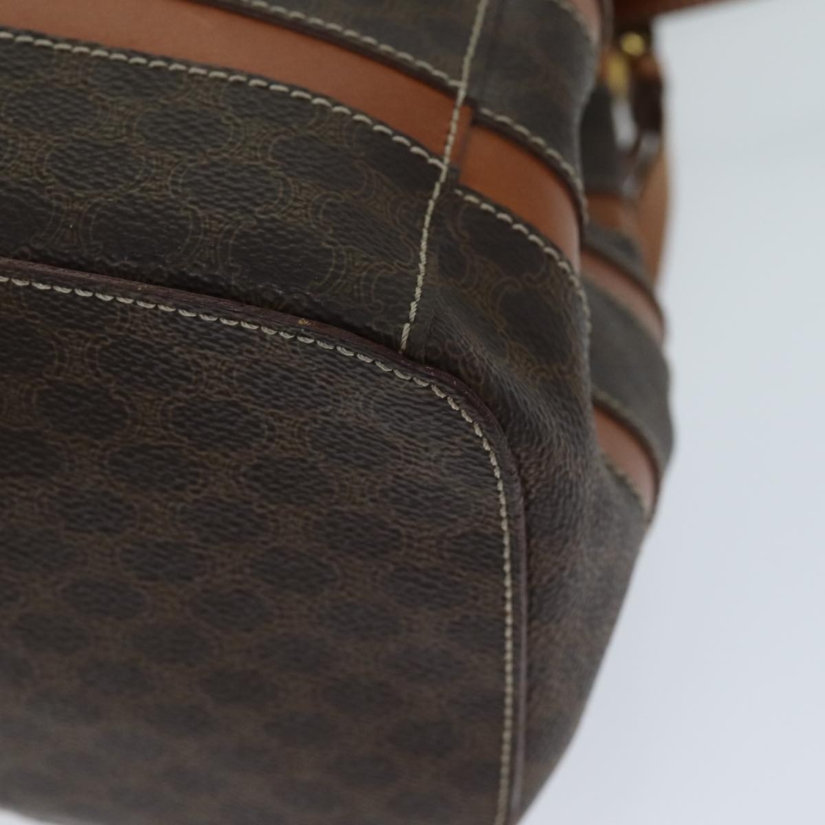 CELINE Macadam Canvas Backpack Pvc Brown - 12