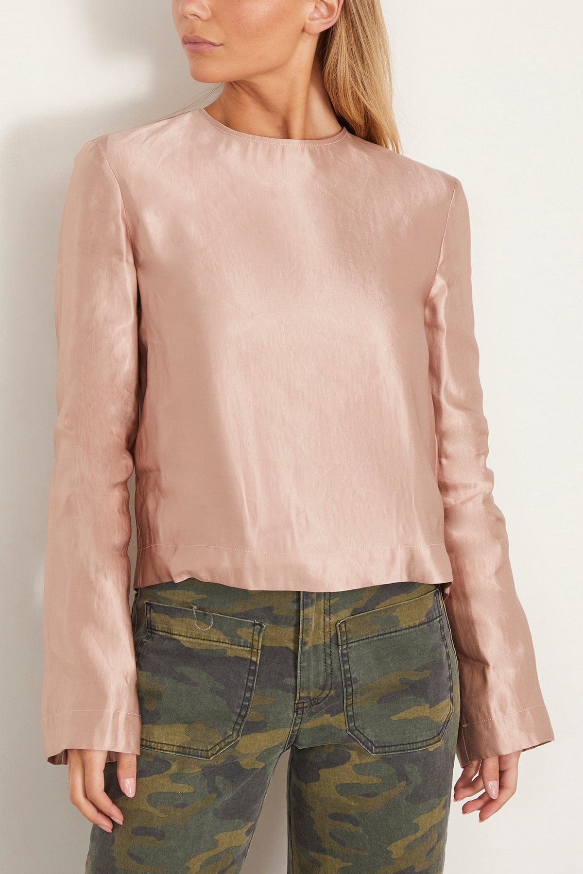 Round Neck Blouse in Petal Rose - 5