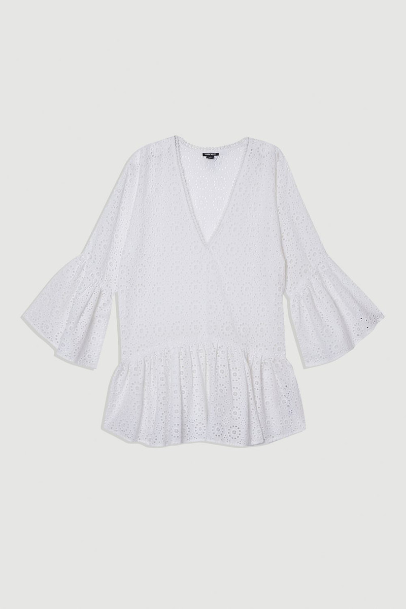 Cotton Broderie Beach Mini Kimono 4