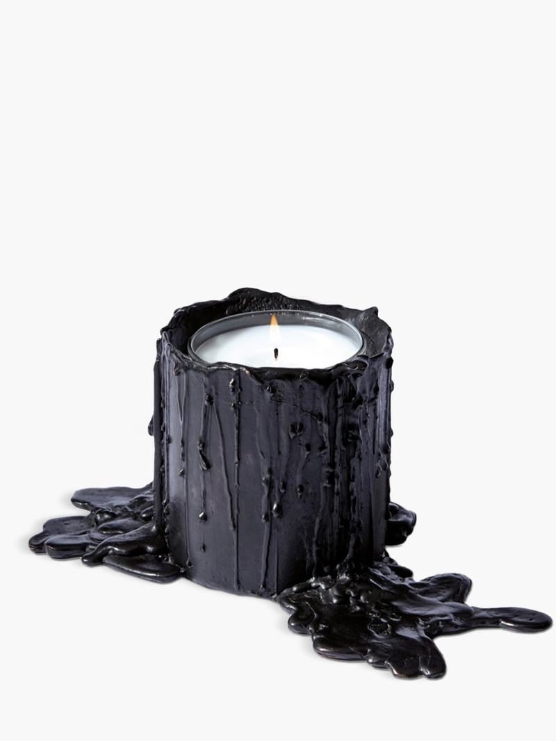 Large black bronze candle holder - For classic candles 9