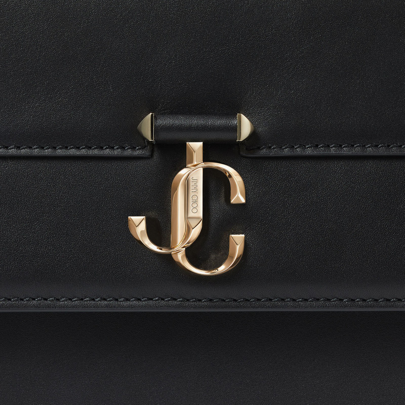 Varenne Quad
Black Leather Shoulder Bag with Gold JC Emblem 6