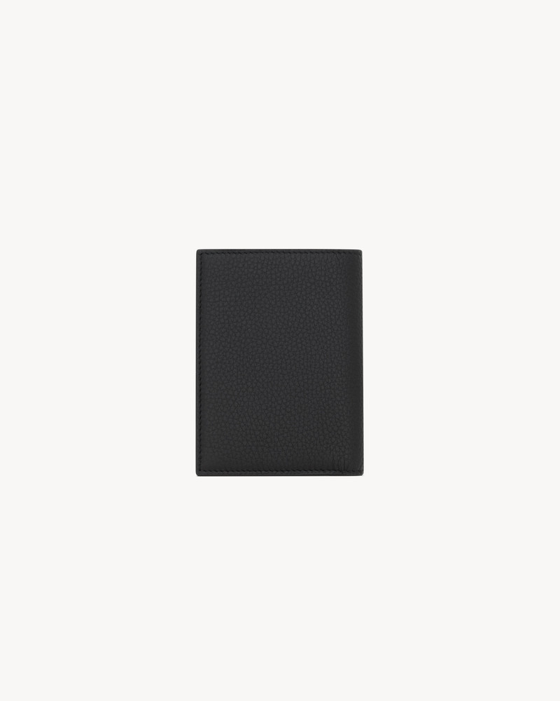 SAINT LAURENT TINY CASSANDRE CREDIT CARD WALLET IN GRAINED LEATHER outlook