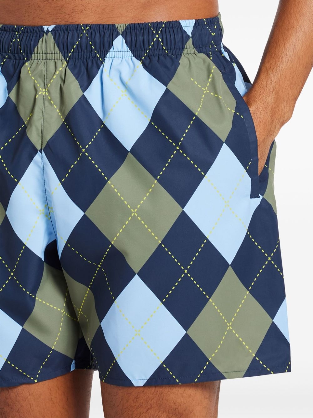 argyle-print swim shorts - 5