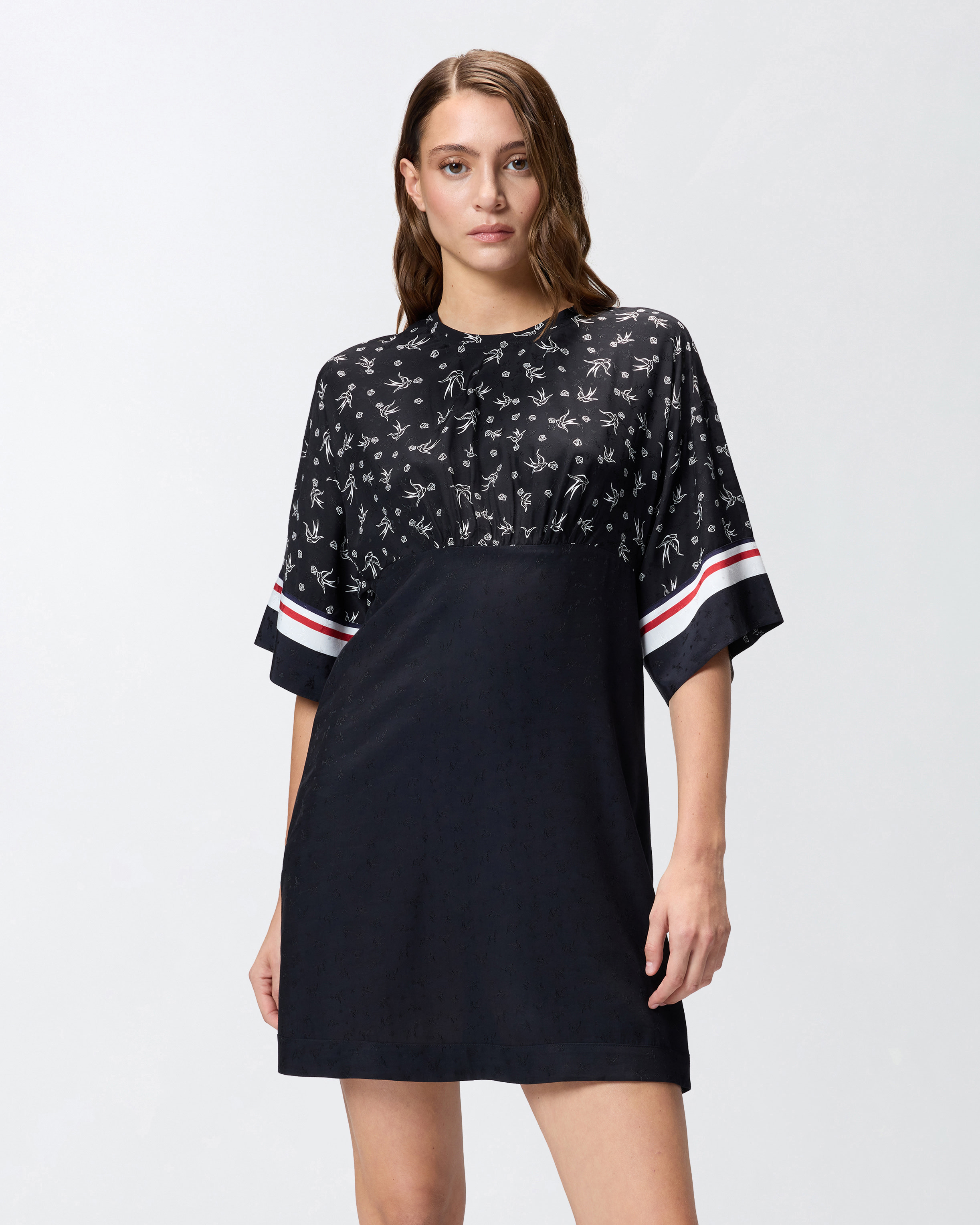PRINTED VISCOSE JACQUARD DRESS - 2