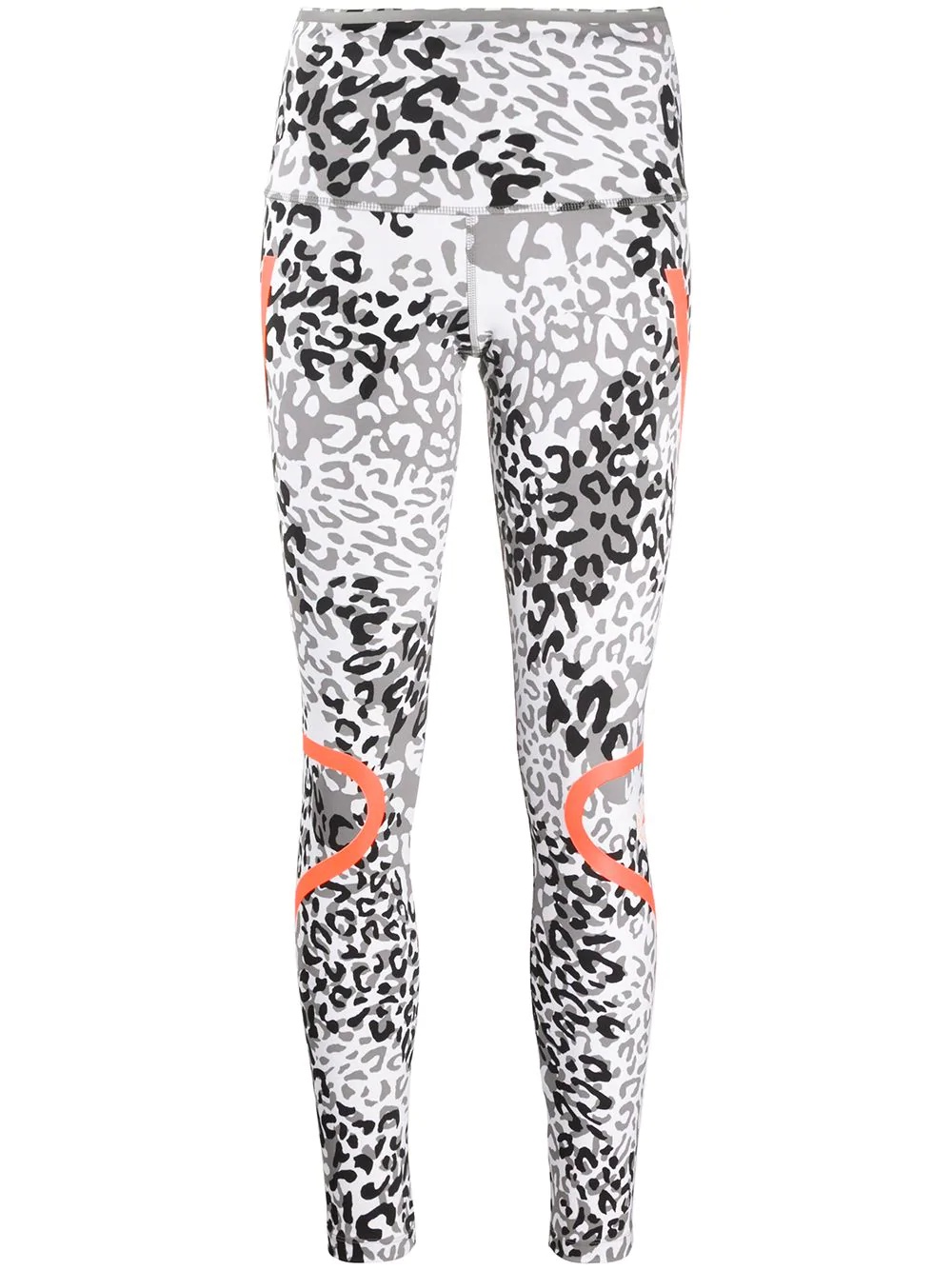 stripe-detail leopard-print leggings - 1