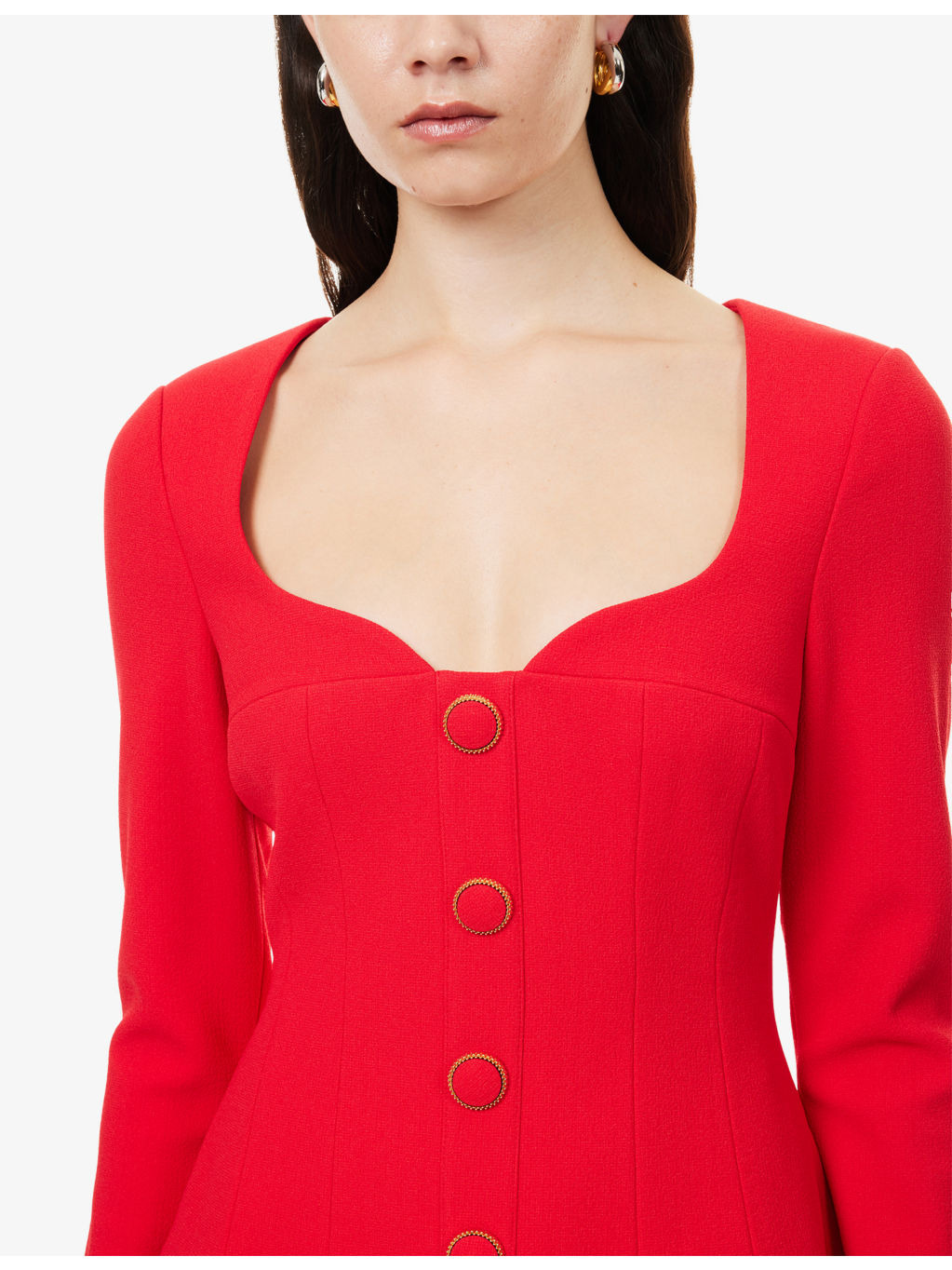 Cameron Long-Sleeves Stretch-Woven Mini Dress - 5
