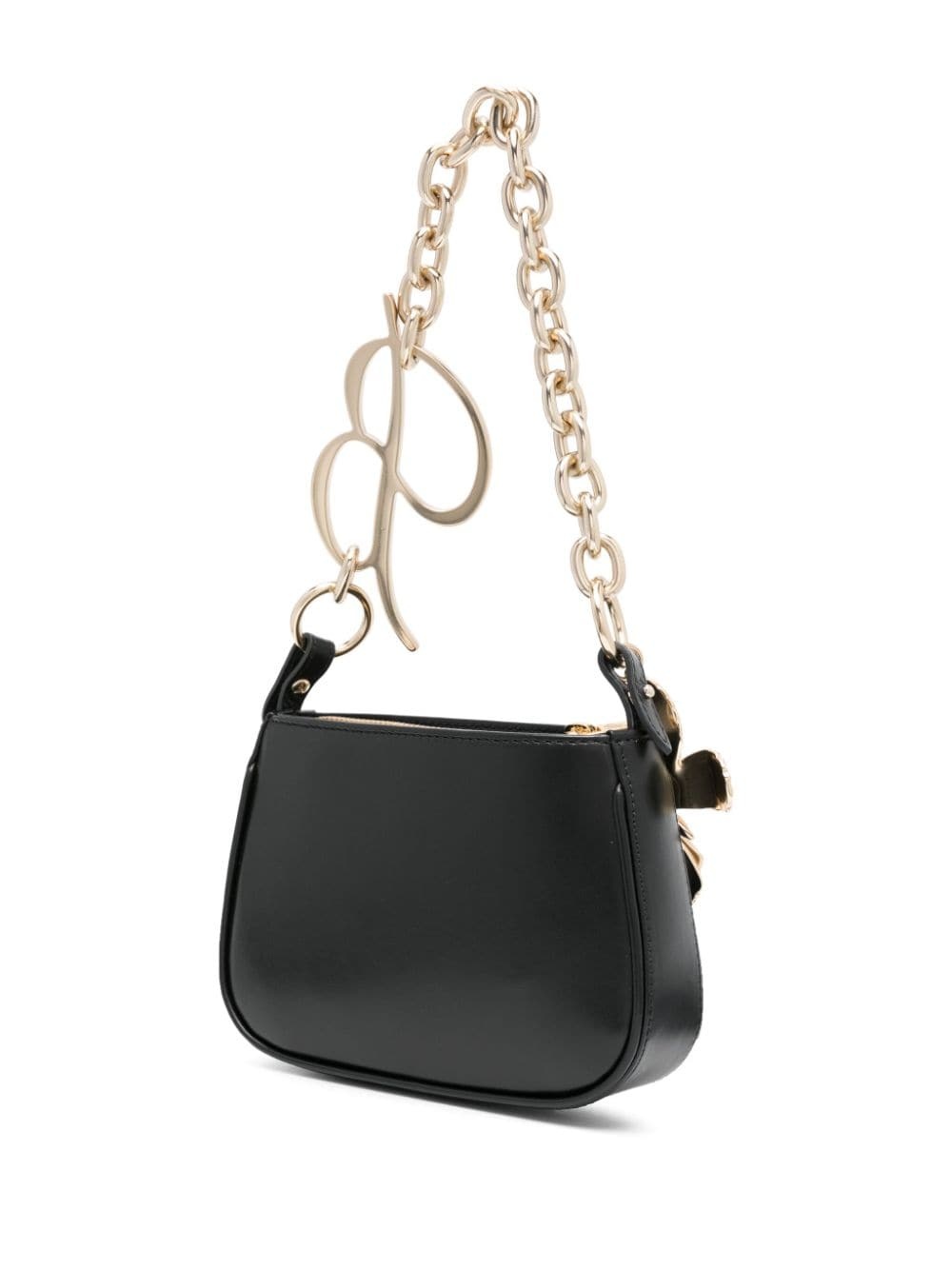 butterfly-charm leather shoulder bag - 2