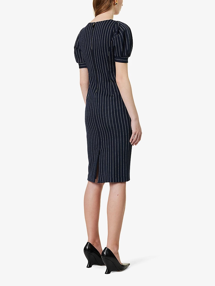 Tunica pinstriped cotton-blend midi dress - 4