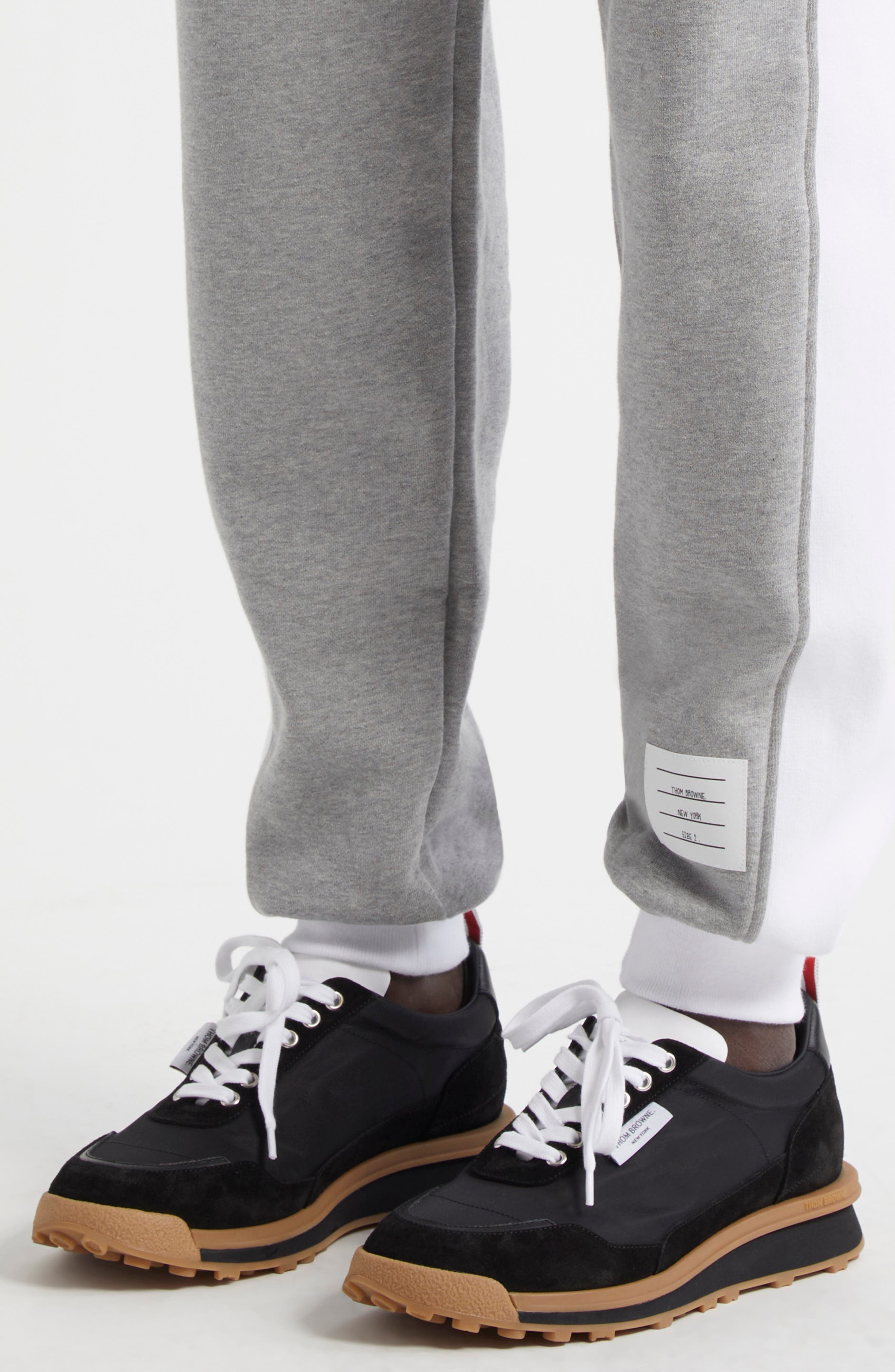 Thom Browne 4-Bar French Terry Joggers in Light Grey at Nordstrom - 5