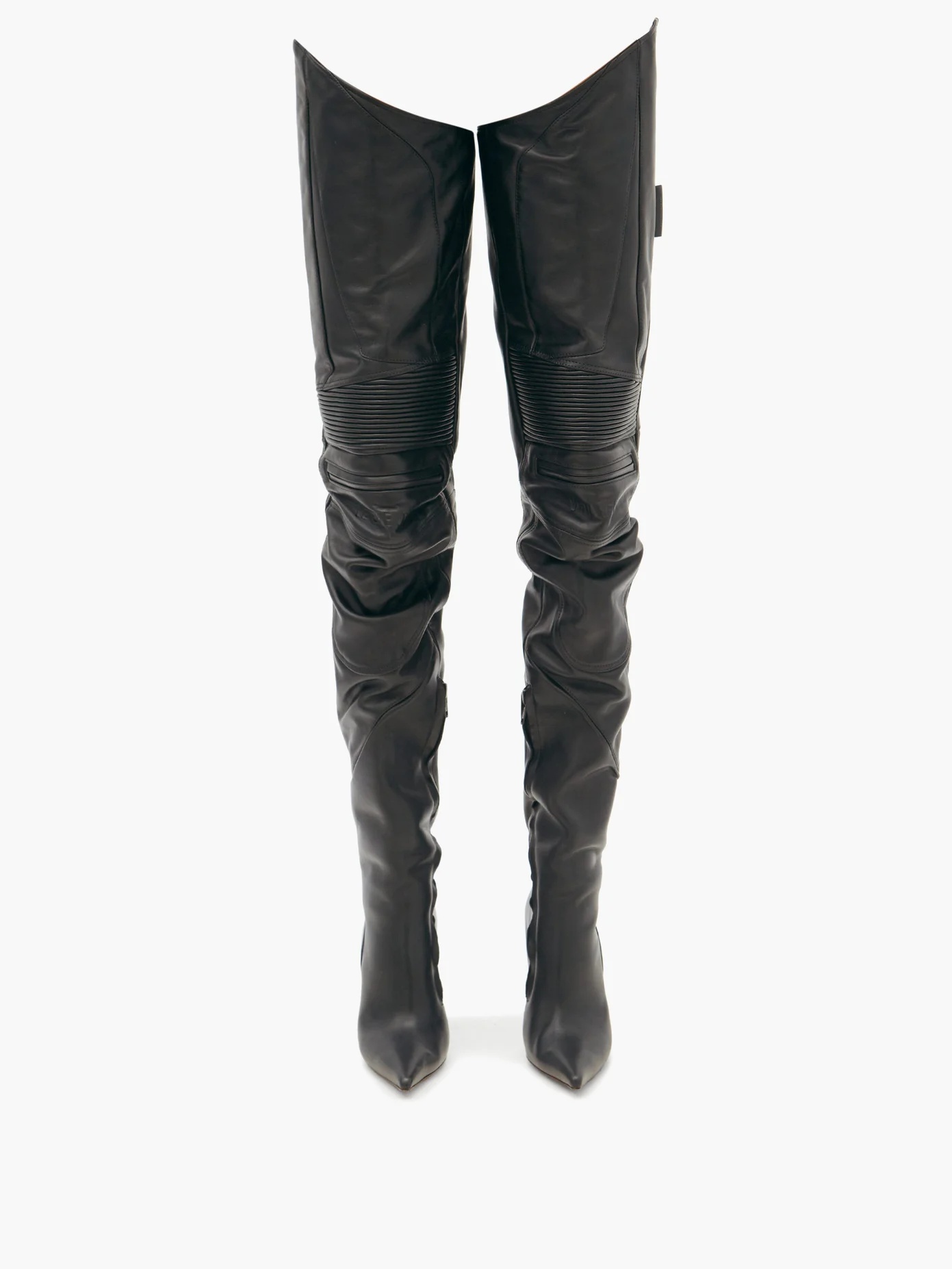 Over-the-knee leather boots - 5