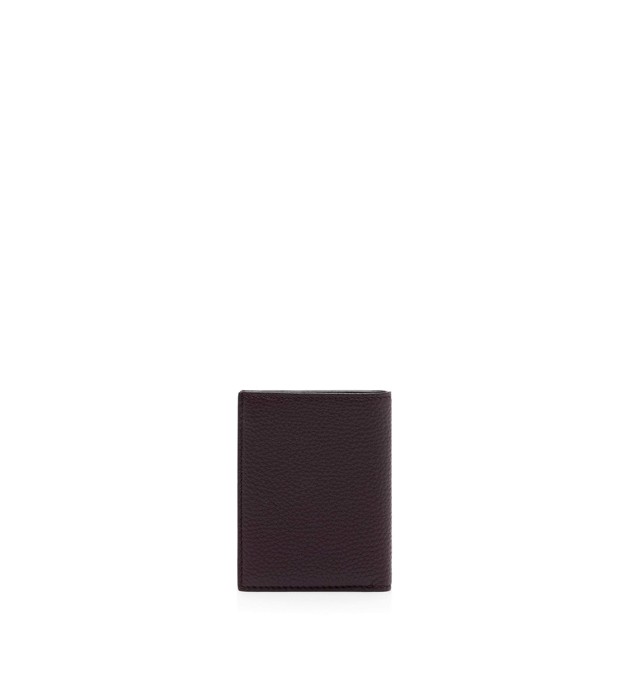 GRAIN LEATHER FOLDING CARDHOLDER - 2