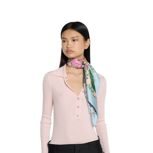Printed silk twill carré - 4