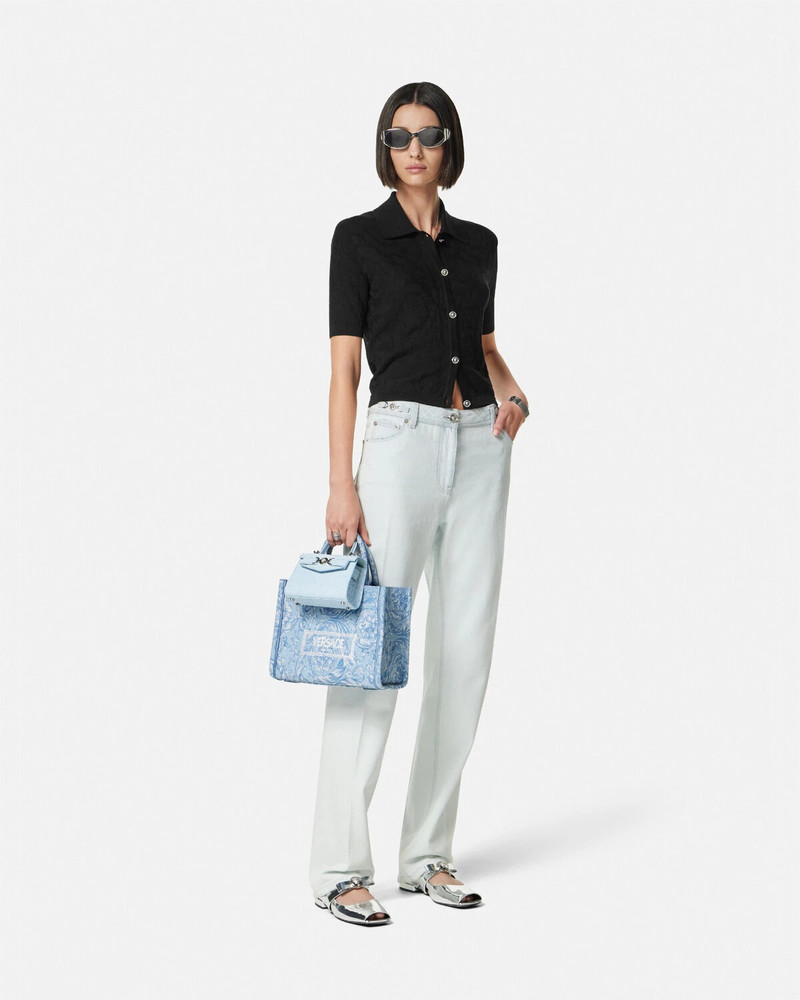 VERSACE Barocco Knit Polo Cardigan outlook