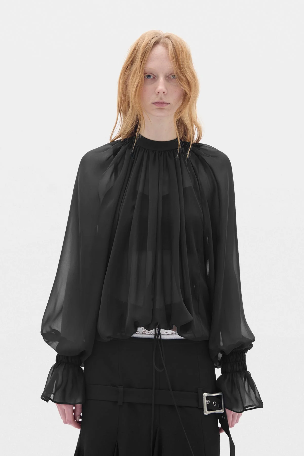 Celin Baloon Top With Drawstrings - 1