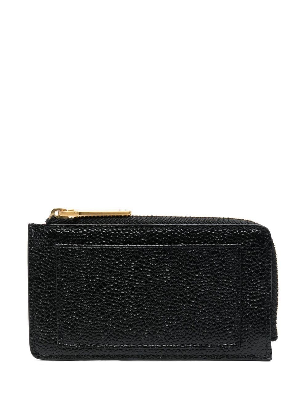 pebbled-leather half-zip wallet - 2