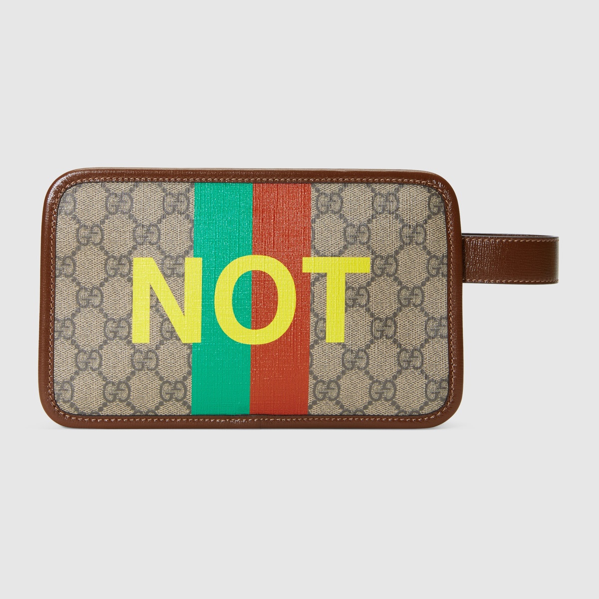 'Fake/Not' print cosmetic case - 3