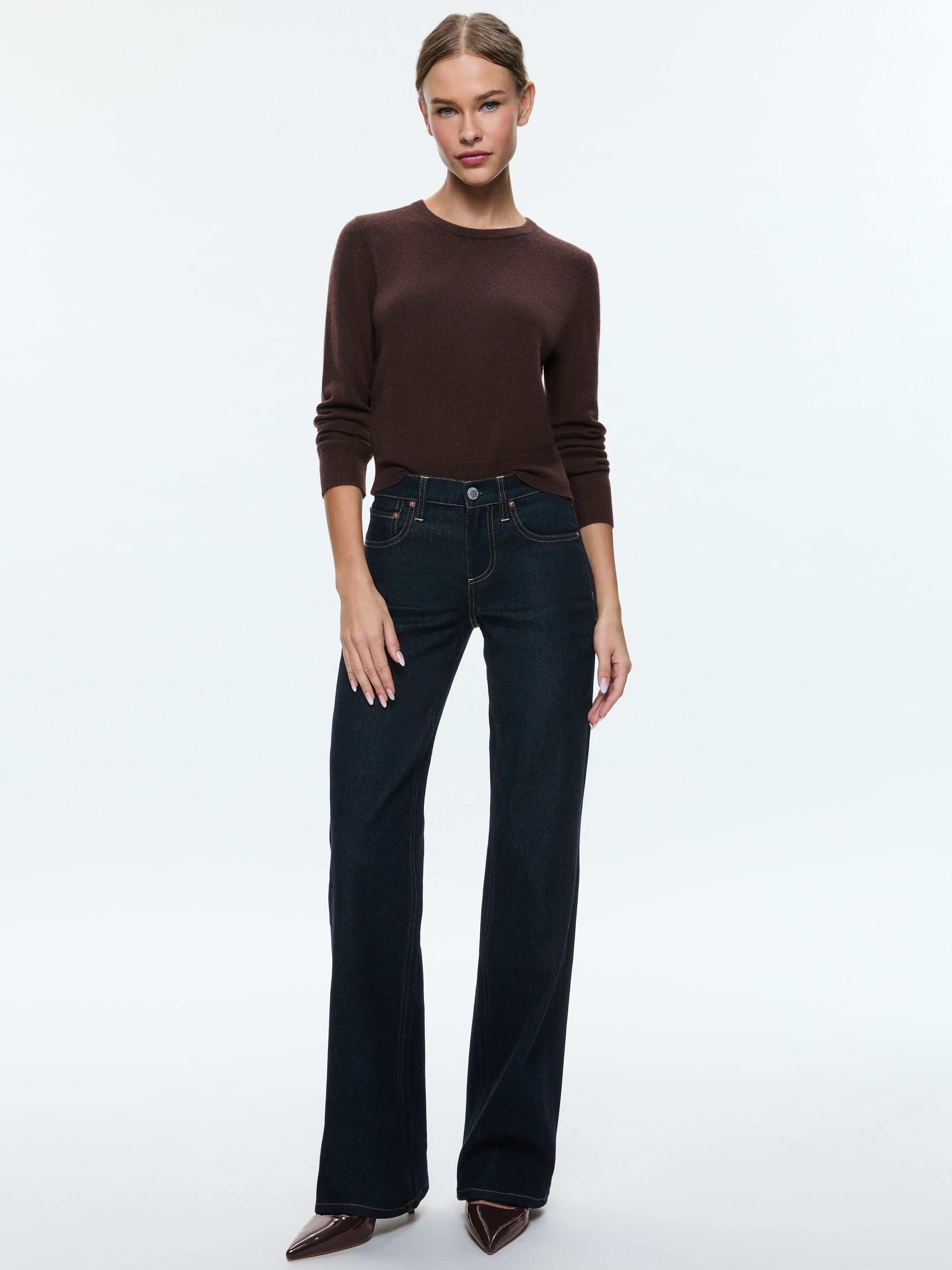 CAROLANN SHRUNKEN CREW NECK PULLOVER - 3