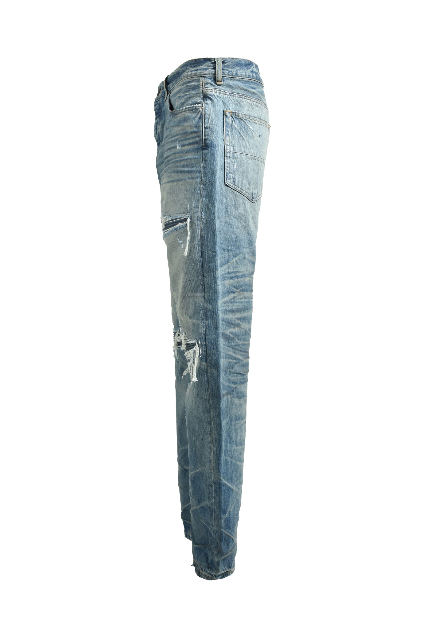 PLEATED DENIM STRAIGHT MX1 JEAN / IND - 7