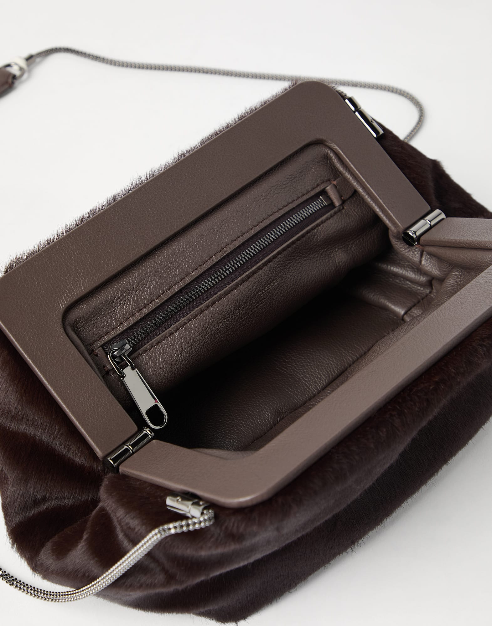Eclipse bag in calf hair with precious chain - 5
