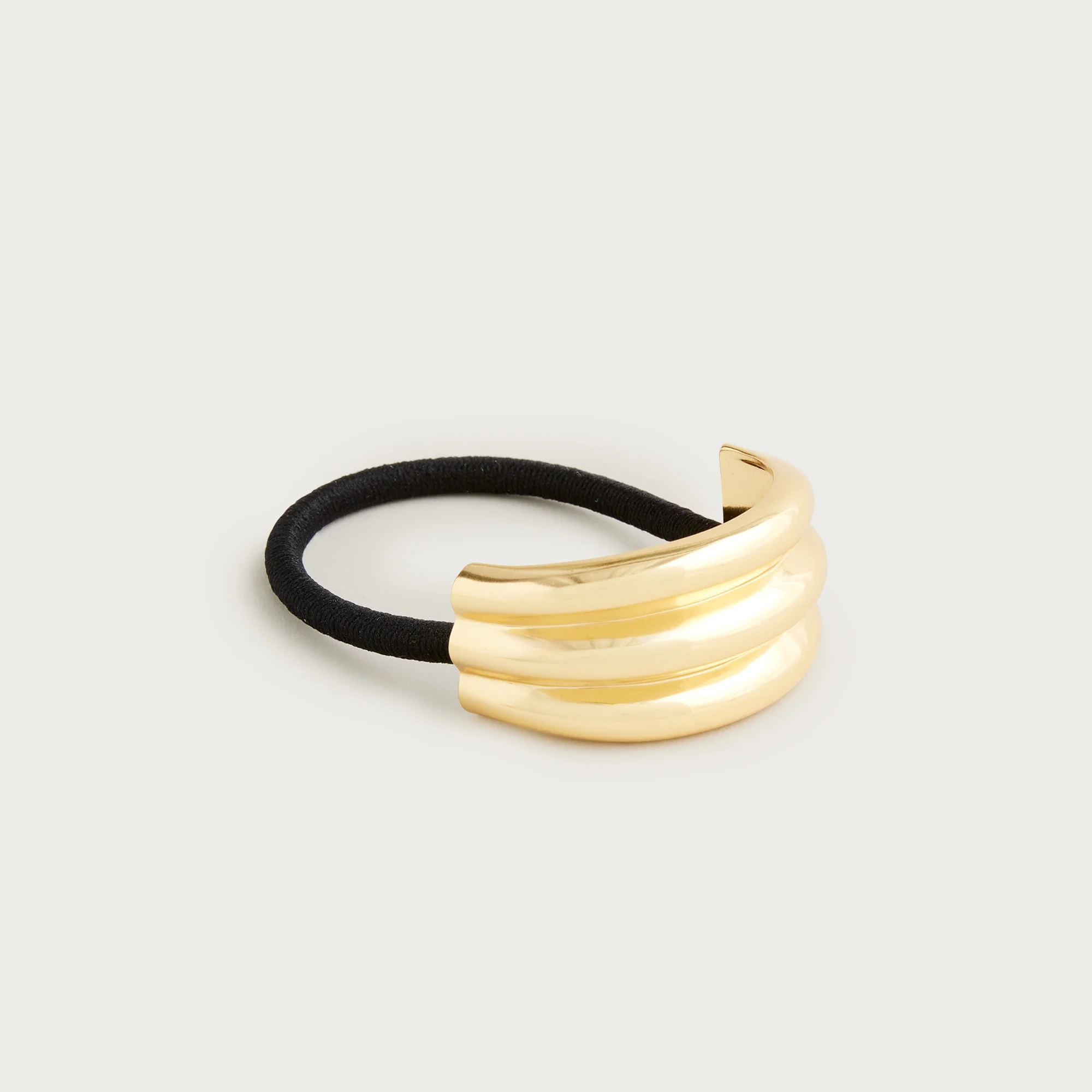 Ridged metal hair tie - 1
