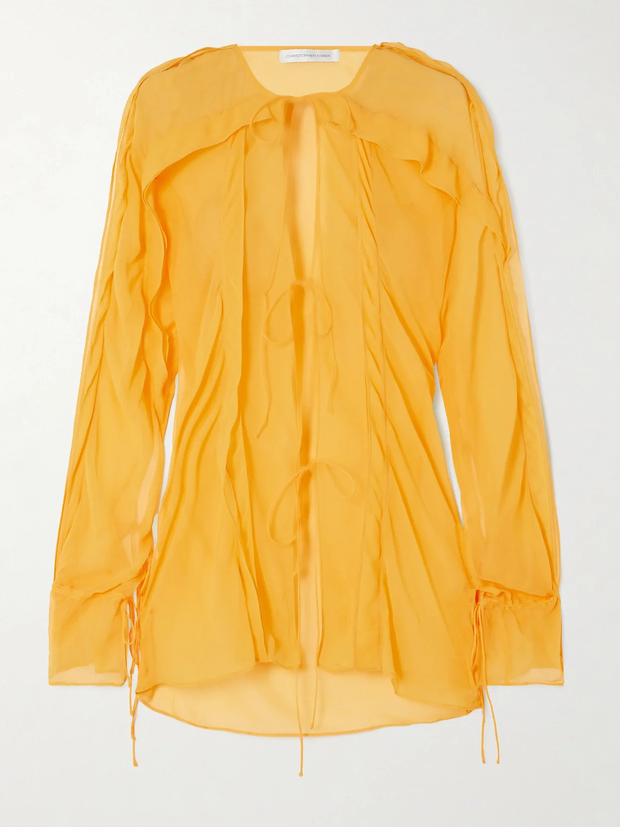 Floating Ruffled Silk-georgette Shirt - 1