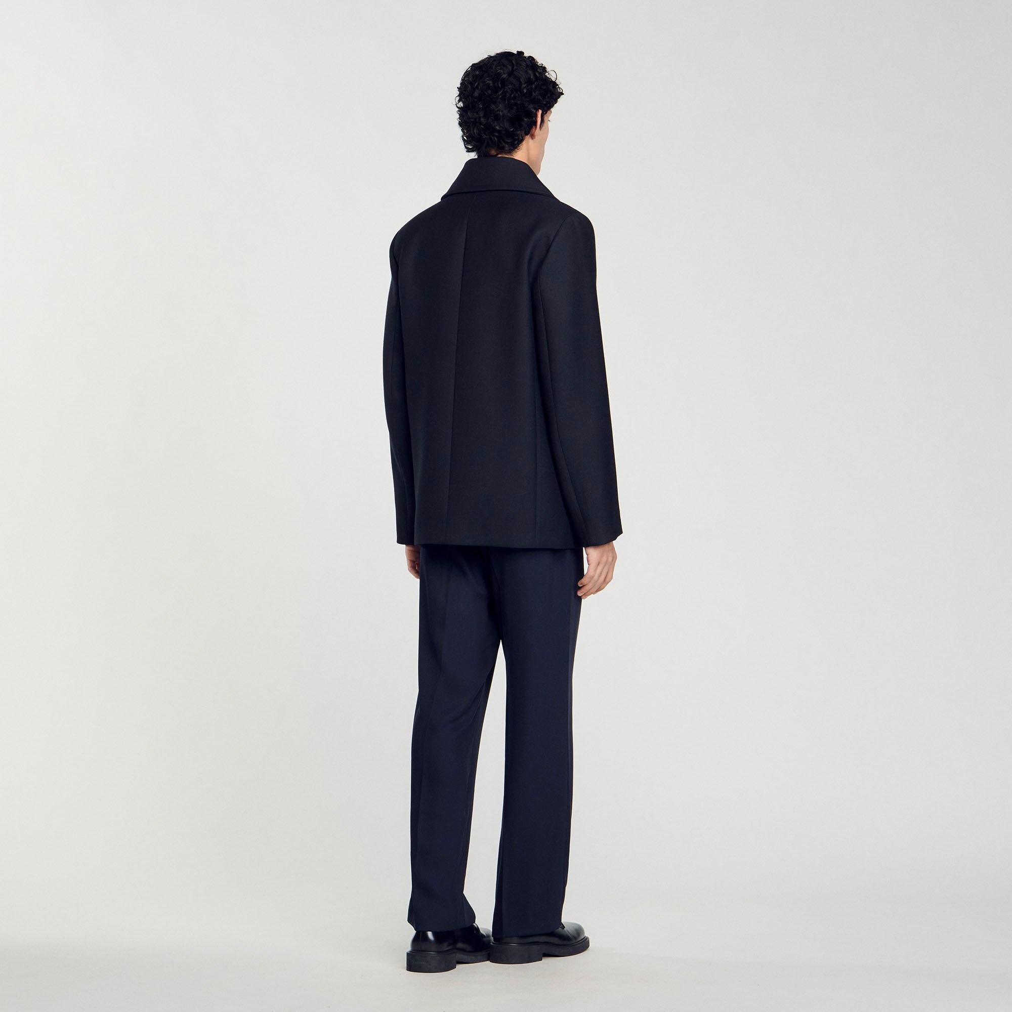 WOOL BLEND PEACOAT - 5
