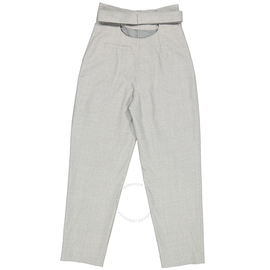Burberry Ladies Heather Melange Cutout Detail Wool Tailored Trousers - 2