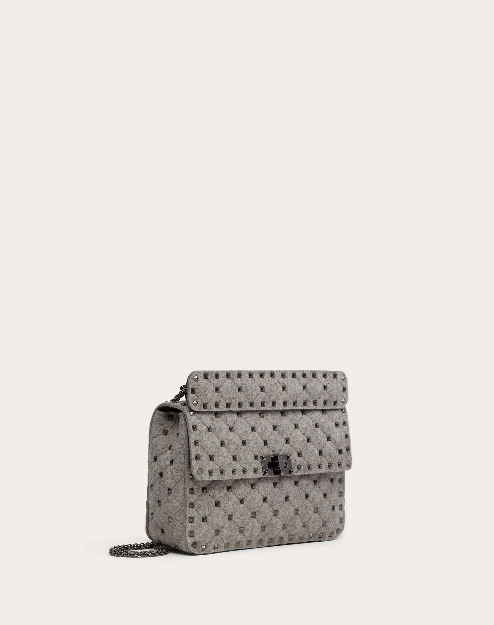 Medium Rockstud Spike Felt Bag - 2