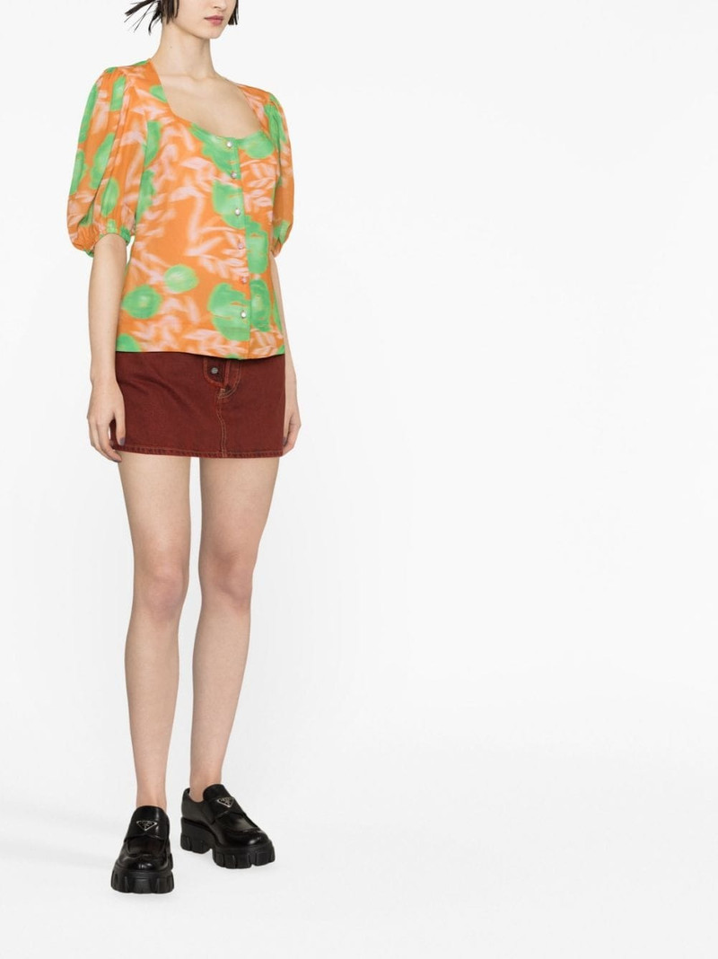 floral-print crepe blouse 3