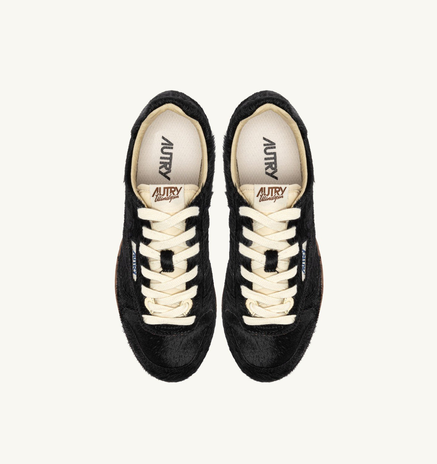 WINDSPIN SNEAKERS IN BLACK PONY HAIR EFFECT - 5