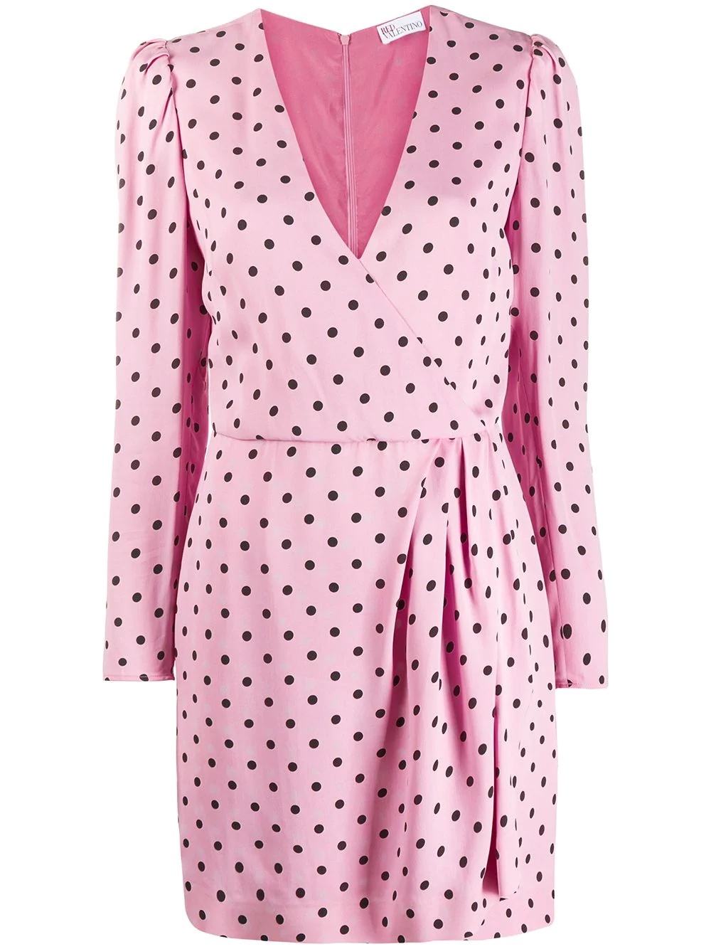 polka dot wrap dress - 1