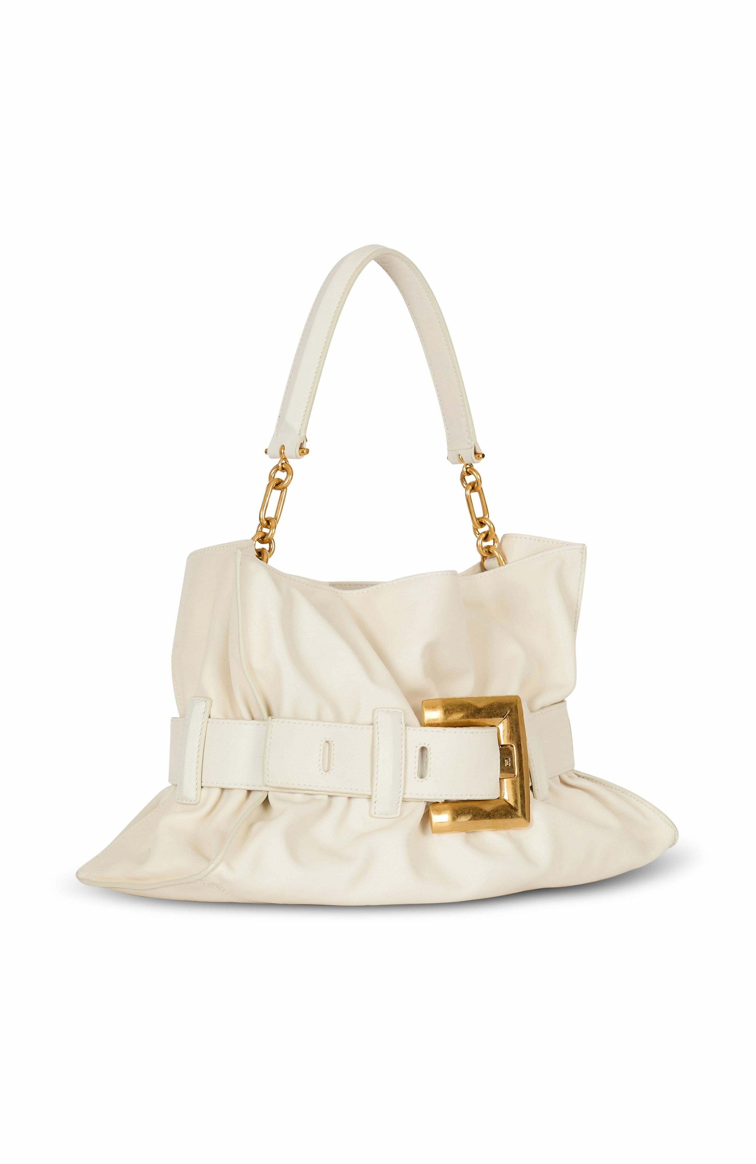 Balmain Medium Anthem Shoulder bag in leather in White at Nordstrom - 4