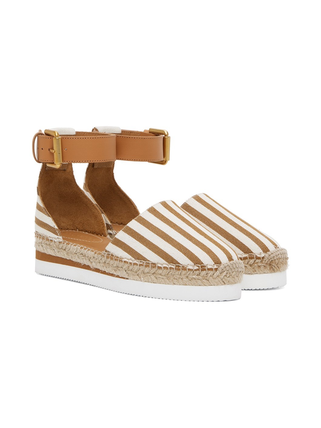 Brown & Off-White Glyn Flat Espadrilles - 4