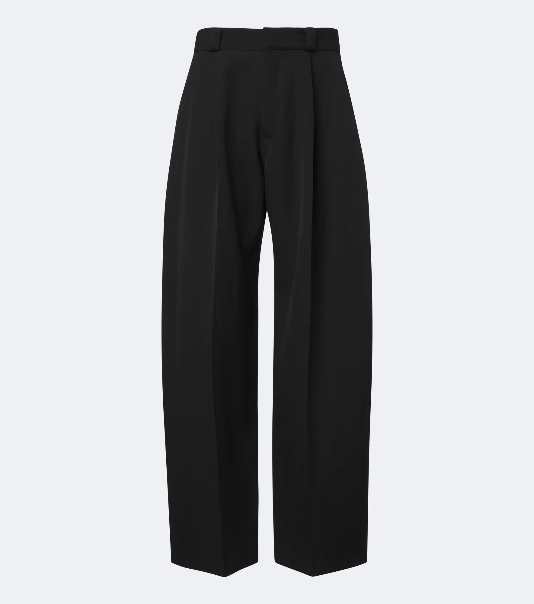 Wool twill barrel-leg pants - 1