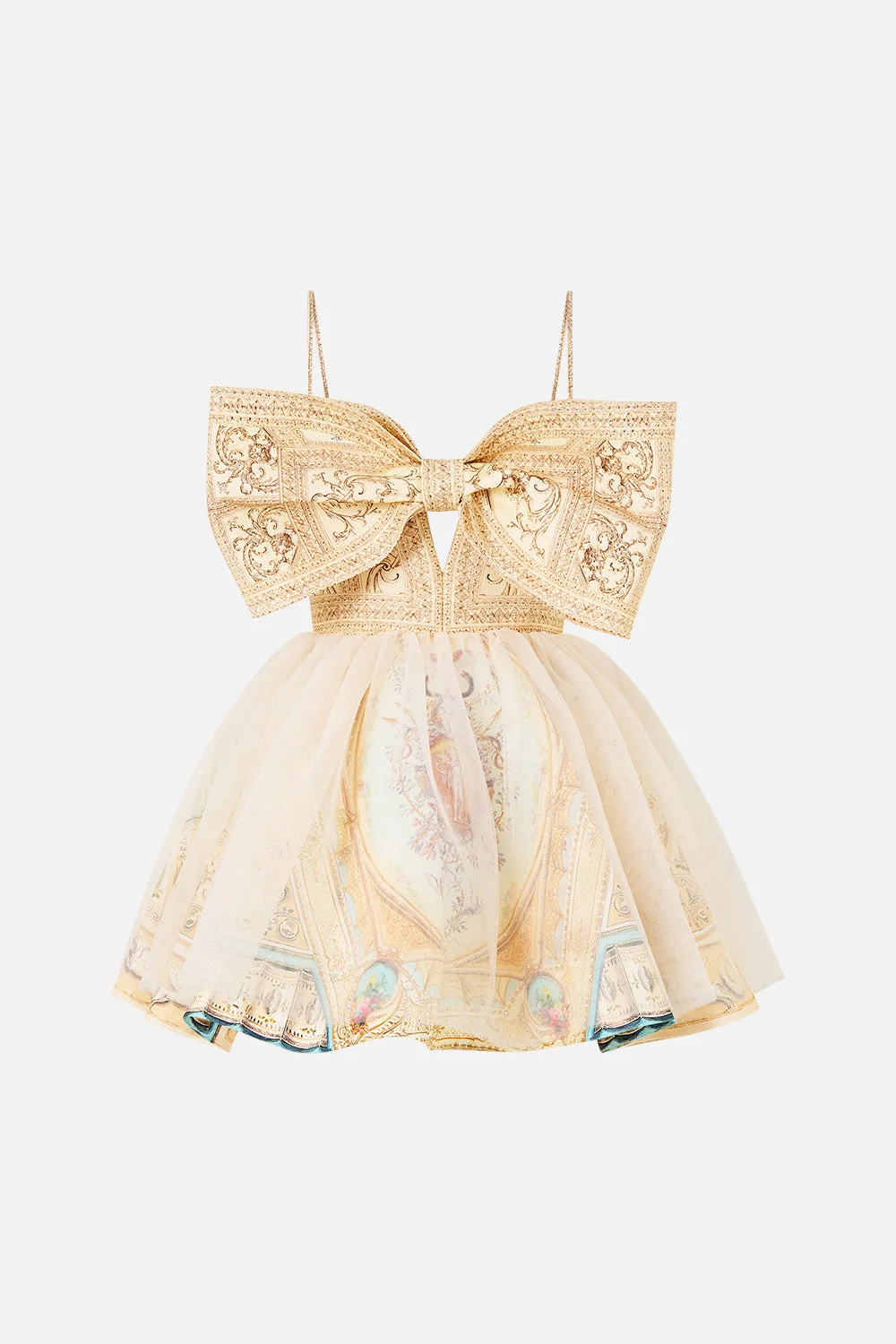 SHORT DRESS WITH BOW DETAIL - 1