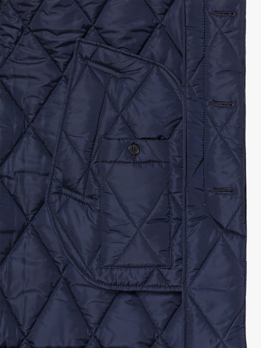 ANGLIA NAVY NYLON QUITLED COAT - 6
