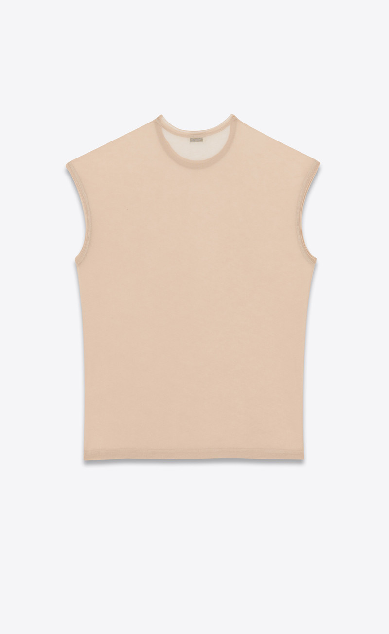 SAINT LAURENT sleeveless t-shirt in jersey outlook