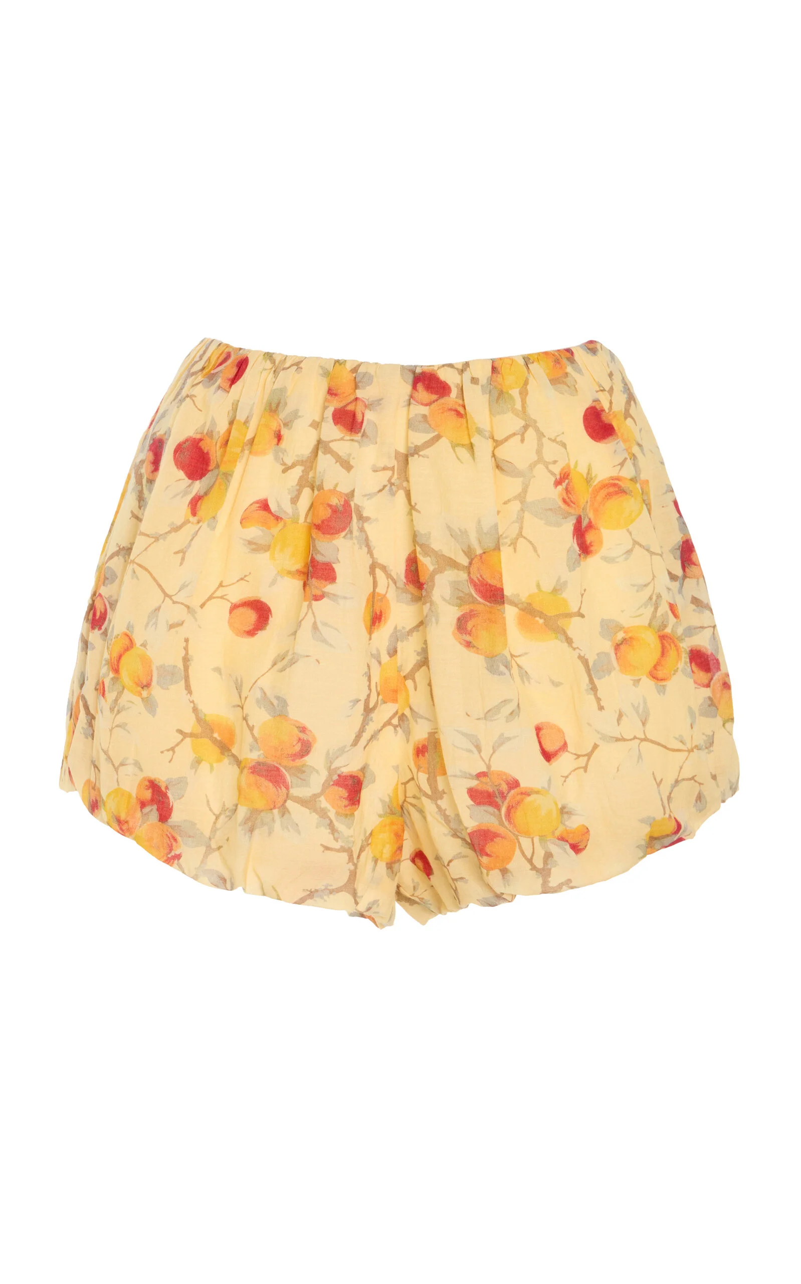 Aurelia Printed Cotton Bloomer Shorts yellow - 1