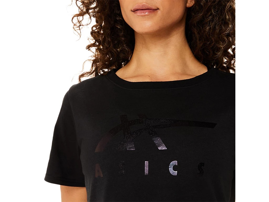 WOMEN'S ASICS STRIPES SHORT SLEEVE BOXY TEE - 4