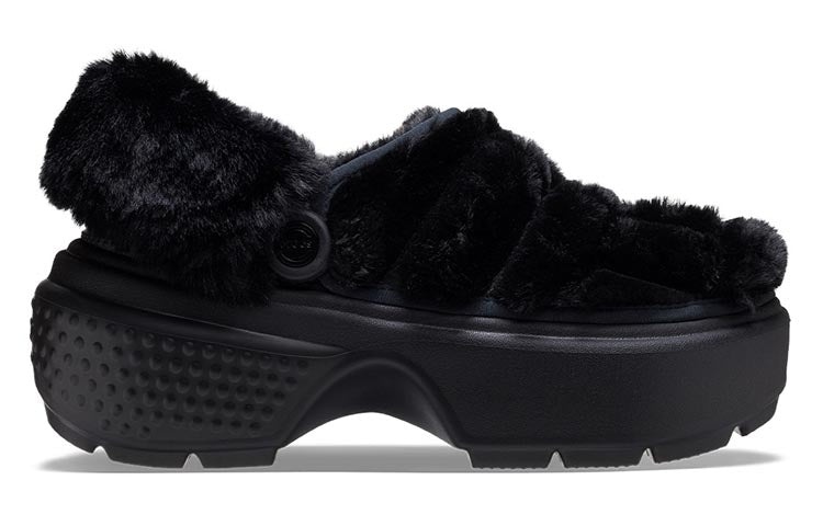 (WMNS) Crocs Stomp Quilted Clogs 'Black' 208938-001 - 3