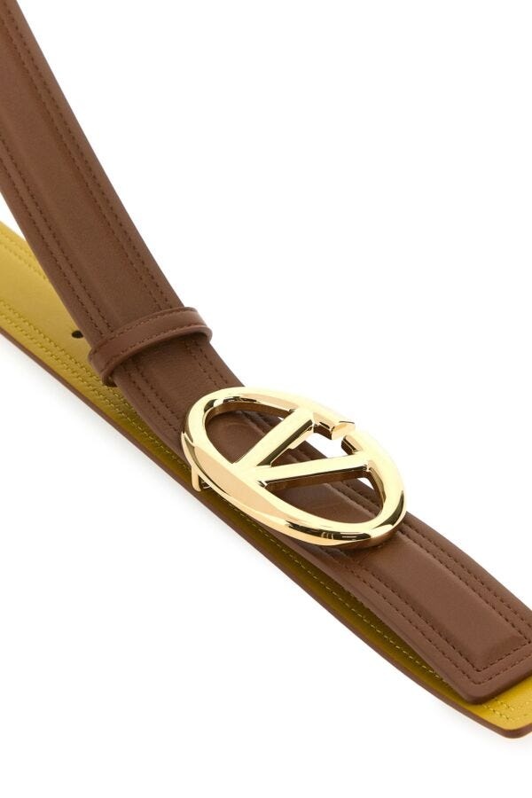 ベルト VALENTINO CARAMEL LEATHER REVERSIBLE BELT Valentino Caramel leather reversible belt | gebnegozionline