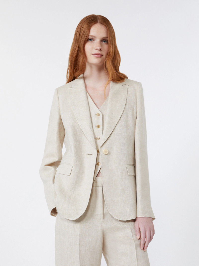 NALUT Linen canvas blazer - ECRU 5