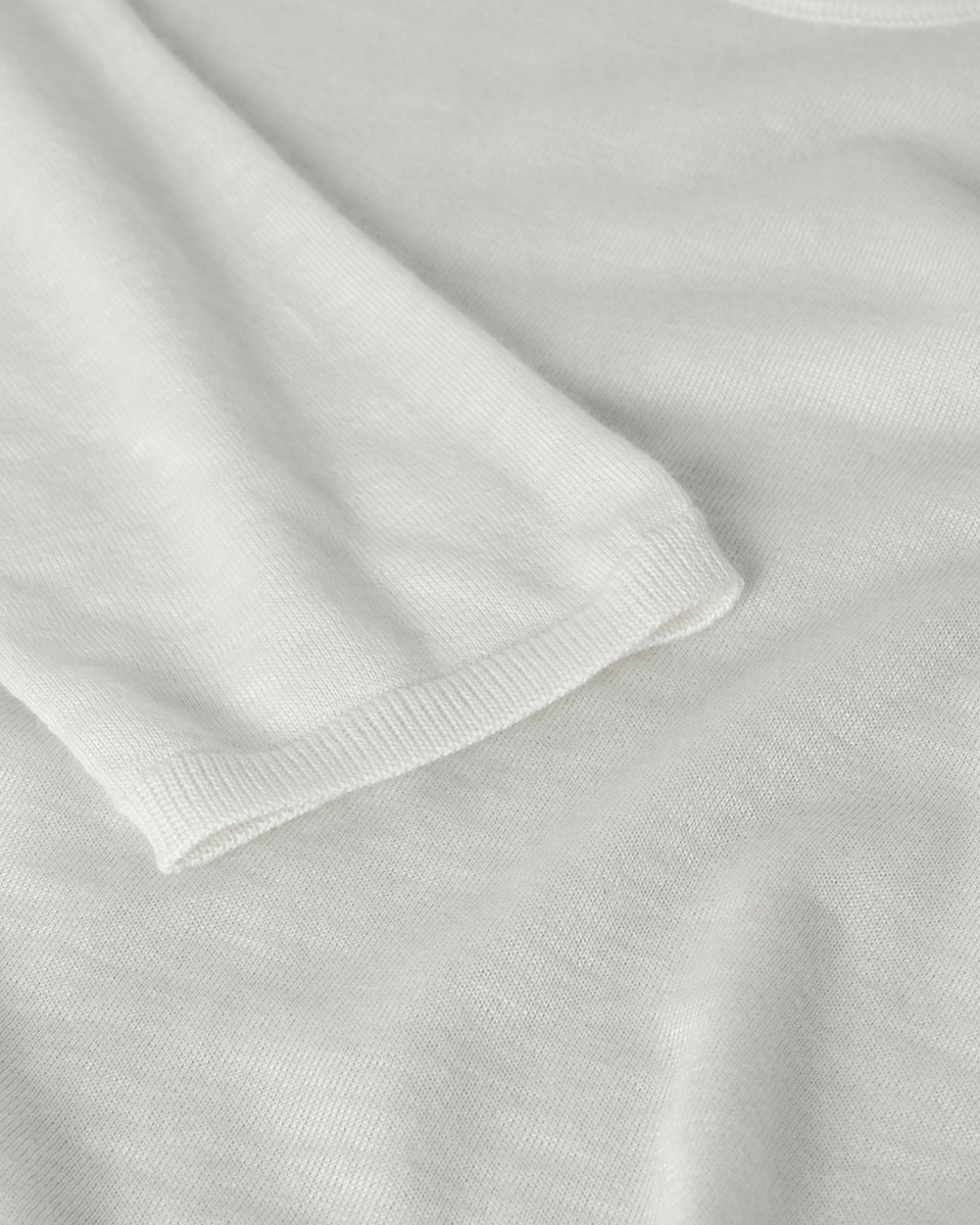 Superfine Cashmere White Jumper - 6