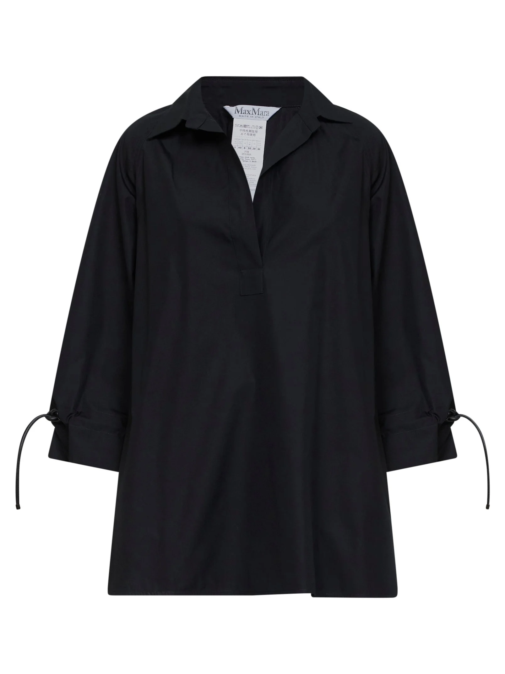 Max Mara Women Black Cotton Poplin Mxmadorni Blouse - 1