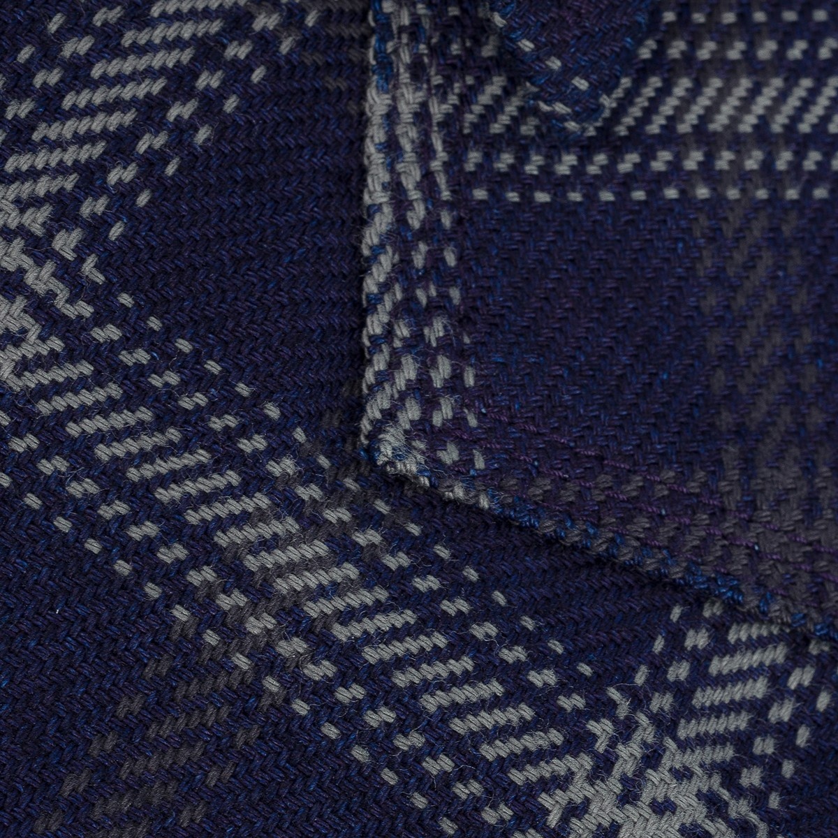 IHSH-411-BLK 9oz Selvedge Indigo Check Flannel Western Shirt - Black - 13