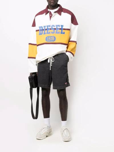 Diesel acid-wash drawstring shorts outlook